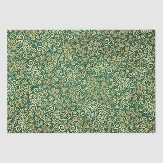 gouden wervelingen Patroon Luxe Boho Classy Tissuepapier (Voorkant)