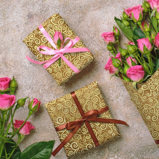 gouden wervelingen Patroon Luxe Boho Classy Tissuepapier