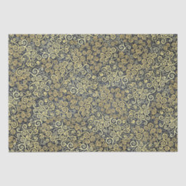 gouden wervelingen Patroon Luxe Charcoal Grey Tissuepapier