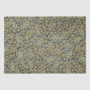 gouden wervelingen Patroon Luxe Charcoal Grey Tissuepapier