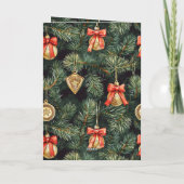 Gouden Western Rode Haar Cowgirl Kerst  Kaart (Achterkant)