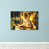 Gouden wetenschappelijke fee gouden vleugels gezel canvas afdruk (Insitu (Houten vloer))