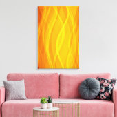 Gouden wevende golven abstract drieluik canvas afdruk (Insitu (Woonkamer))