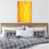 Gouden wevende golven abstract drieluik canvas afdruk (Insitu (Slaapkamer))
