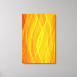 Gouden wevende golven abstract drieluik canvas afdruk