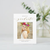 Gouden Whimsical Script Afstudeerklas 2023 Briefkaart (Staand voorkant)