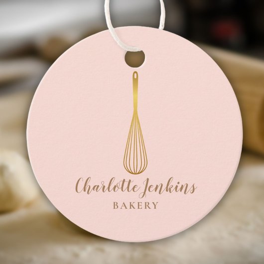 Gouden Whisk Bakkerij Patisserie Blush Roze Gift L Bedankjes Labels