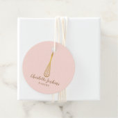 Gouden Whisk Bakkerij Patisserie Blush Roze Gift L Bedankjes Labels (In situ)