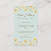 Gouden Whisky & Cupcake, Bakker Bakkerij Chef Cate Visitekaartje (Achterkant)