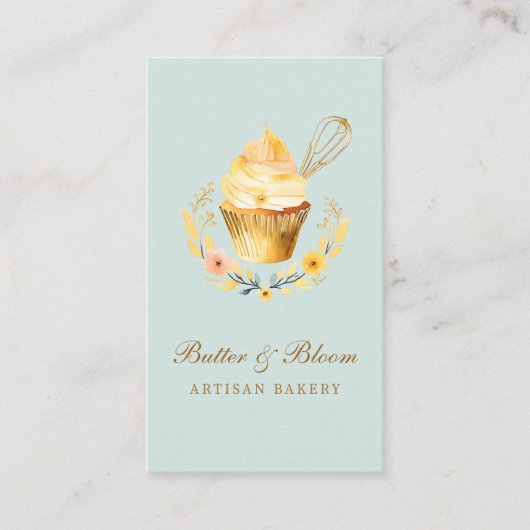 Gouden Whisky & Cupcake, Bakker Bakkerij Chef Cate Visitekaartje (Voorkant)