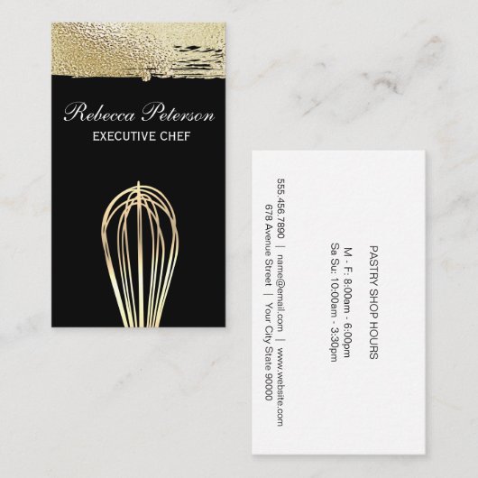 Gouden whisky en gouden Folie geborsteld Visitekaartje (Voorkant / Achterkant)