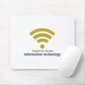 Gouden Wi-Fi Logo, Informatie Technologie, Compute Muismat (Met muis)