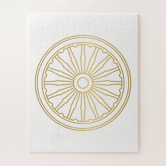 Gouden Wiel Oude Wijsheid Puzzel Kunst (Verticaal)