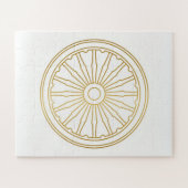 Gouden Wiel Oude Wijsheid Puzzel Kunst (Horizontaal)