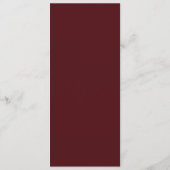 Gouden wijn bordeaux marineblauw trouwmenu menu (Achterkant)