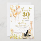 Gouden Wijn en Stiletto Vrouw Volwassen Verjaardag Kaart (Voorkant)