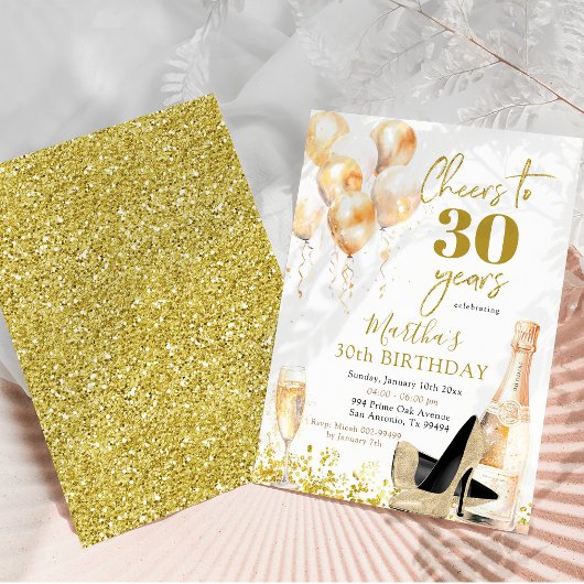 Gouden Wijn en Stiletto Vrouw Volwassen Verjaardag Kaart