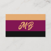 Gouden wijn en zwarte kleurblokken generiek visitekaartje (Voorkant)