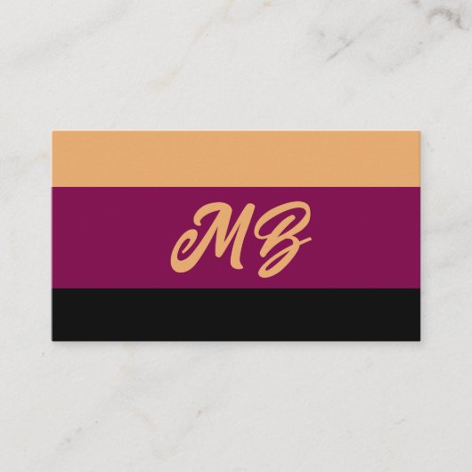 Gouden wijn en zwarte kleurblokken generiek visitekaartje (Voorkant)