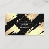 Gouden wijnglas | Geborsteld goud Visitekaartje (Achterkant)