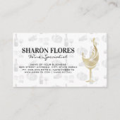 Gouden wijnglas visitekaartje (Achterkant)