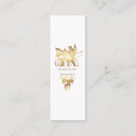 Gouden wijnmakerij Elegante Sommelier Wijnmaker Mini Visitekaartje