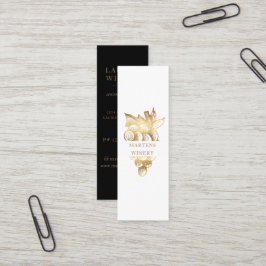 Gouden wijnmakerij Elegante Sommelier Wijnmaker Mini Visitekaartje