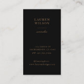 Gouden wijnmakerij Sommelier Elegant Visitekaartje (Achterkant)