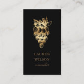 Gouden wijnmakerij Sommelier Elegant Visitekaartje (Voorkant)