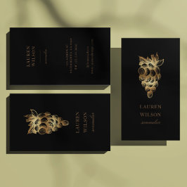 Gouden wijnmakerij Sommelier Elegant Visitekaartje