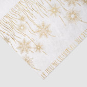 Gouden wijnstokken en hangende bloemen Witte kerst Tissuepapier (Detail)