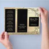 Gouden wijnstokken en zwart Menu & Prijzen (Hand)