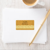 Gouden wild dier bont patroon etiket (Insitu)