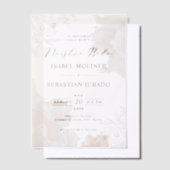 Gouden Wildbloem Nuestra Boda Spaanse bruiloft Vellum Uitnodigingen (Offset)