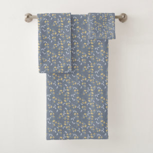 Gouden Wildbloem op leisteen Bad Handdoek