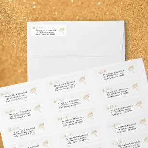 Gouden Wildbloem Toekomstige Mijnheer & Mevrouw Re Etiket