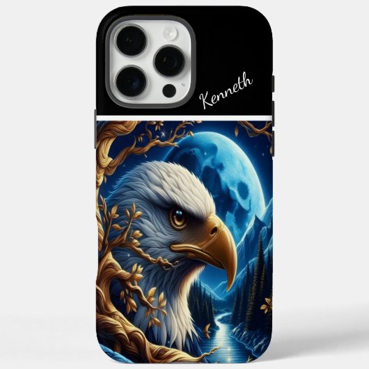 Gouden wilg, nachtelijke adelaar Case-Mate iPhone case (Achterkant)