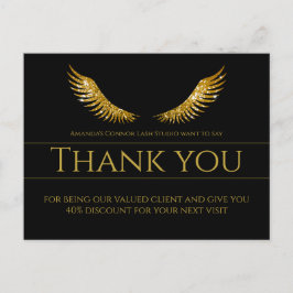 Gouden Wimpers Dank Je Wel Vet Zwart Briefkaart