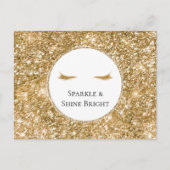 Gouden Wimpers girly glam glitter Briefkaart (Voorkant)