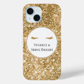 Gouden Wimpers girly glam glitter Case-Mate iPhone Case (Achterkant)