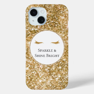 Gouden Wimpers girly glam glitter iPhone 15 Case