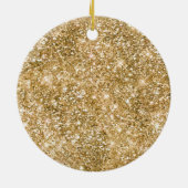 Gouden Wimpers girly glam glitter Keramisch Ornament (Achterkant)