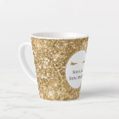 Gouden Wimpers girly glam glitter Latte Mok (Linkerhoek)