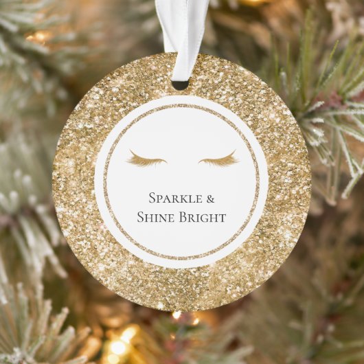 Gouden Wimpers girly glam glitter Ornament (Boom)