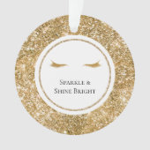 Gouden Wimpers girly glam glitter Ornament (voorkant)