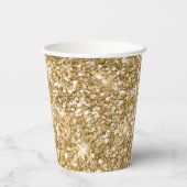 Gouden Wimpers girly glam glitter Papieren Bekers (Achterkant)