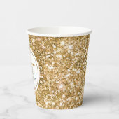 Gouden Wimpers girly glam glitter Papieren Bekers (Links)