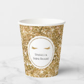 Gouden Wimpers girly glam glitter Papieren Bekers (Voorkant)