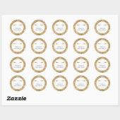 Gouden Wimpers girly glam glitter Ronde Sticker (Vel)