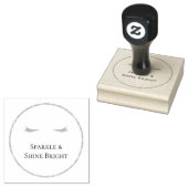 Gouden Wimpers girly glam glitter Rubberstempel (Gestempeld)